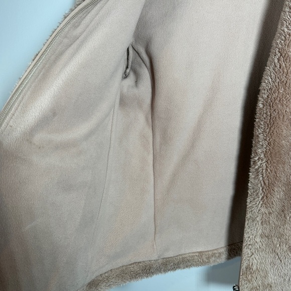 Uniqlo Fleece Zip-Up Teddy Jacket Soft Gorpcore Quiet Luxury XTRA-SMALL Brown - Picture 5 of 11